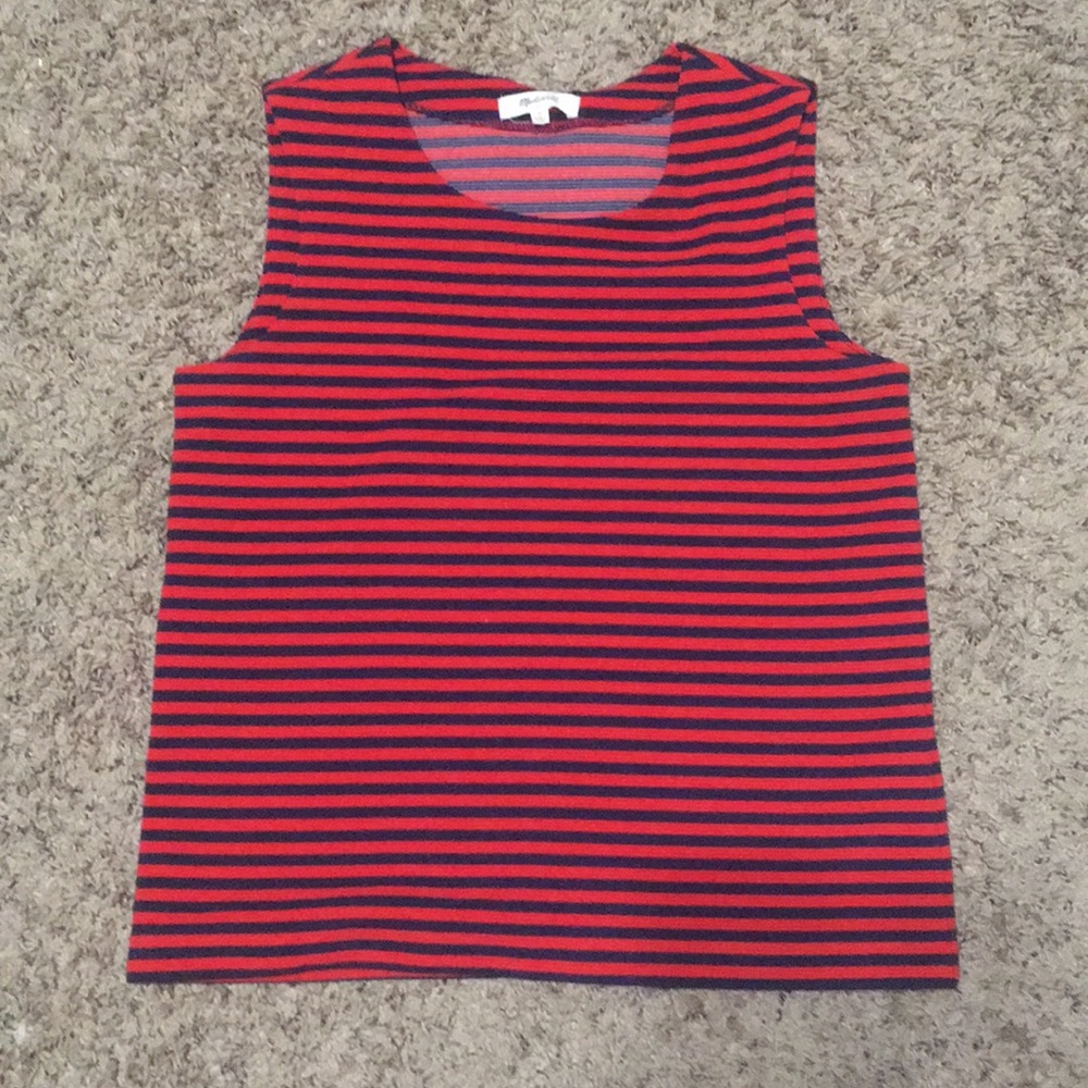 Madewell Striped Sleeveless Blouse